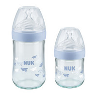 NUK超宽口径玻璃奶瓶自然母感240ml+120ml