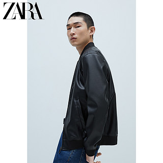 ZARA 03918400800 仿皮飞行员夹克外套