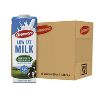 限上海：AVONMORE 艾恩摩尔 低脂纯牛奶 1L*6盒 *5件