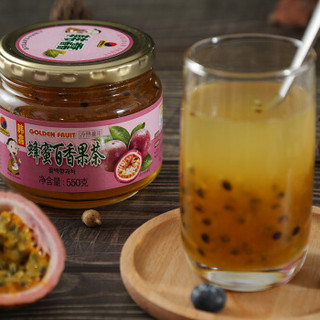 韩国进口 韩馫蜂蜜百香果茶冲调饮品饮料果实茶550g