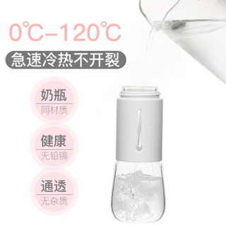 炊大皇 玻璃杯单层300ML便携水杯耐热玻璃水杯防烫樱花粉