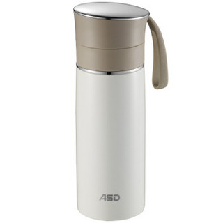 爱仕达ASD 不锈钢真空保温杯 便携男女水杯 带防溢茶隔 RWS35B-N 350ML 纯净白