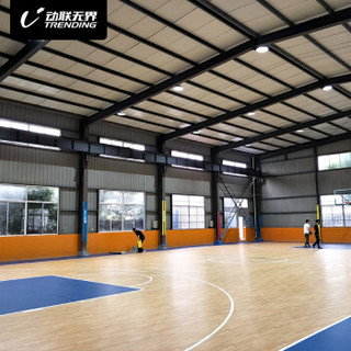 动联无界篮球场地胶 室内防滑减震弹性地板PVC塑胶运动地垫篮球专用5.0mm