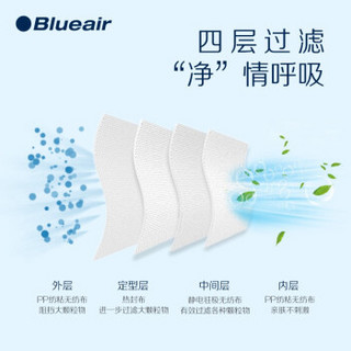 Blueair 布鲁雅尔 KN95 一次性防护口罩 白色 10只装