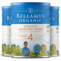 澳洲原装进口 Bellamy’s(贝拉米) 有机儿童配方奶粉 4段(3岁以上) 900g/罐 3罐箱装