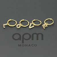 移动专享：apm MONACO 不对称英文首字母耳环
