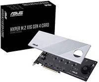 华硕 Hyper M.2 X16 PCIe 4.0 X4 扩展卡支持 4 NVMe M.2 (2242/2260/2280/22110) *高 256Gbps