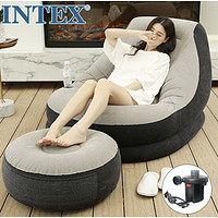 京东PLUS会员：INTEX 68564 充气沙发躺椅+脚凳+充气泵
