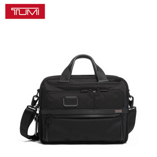 TUMI 途明 Alpha 3系列 02603120D3 弹道尼龙可扩展公文包 黑色