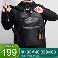 POLO 男士双肩包多功能休闲背包大容量多功能书包14英寸电脑包ZY091P101J 黑色