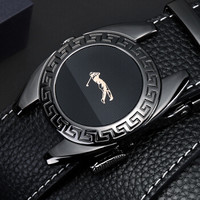 高尔夫GOLF头层牛皮男士皮带自动扣皮带男腰带礼盒5U489428J黑色110-125CM