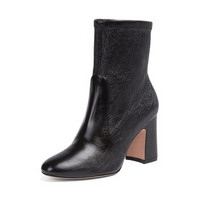 STUART WEITZMAN 斯图尔特·韦茨曼 SW 女士NIKI90系列黑色牛皮靴子 NIKI 90 BLACK GLEAMING TRIPON 38