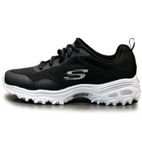 斯凯奇SKECHERS 女子 熊猫鞋 D'LITES系列 时尚绑带运动鞋 66666196/BKW 39码 US9码