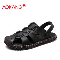 奥康（Aokang）男鞋低帮舒适系带户外工装鞋舒适日常运动潮流男单鞋103726015黑色38码