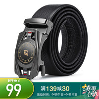 波斯丹顿 皮带男真皮腰带自动扣男士头层牛皮裤带商务休闲的皮带礼盒