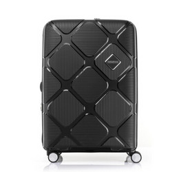 AMERICAN TOURISTER 美旅 拉杆箱 时尚PP行李箱大容量可扩展耐磨飞机轮旅行箱 30英寸TSA密码锁 HJ4黑色