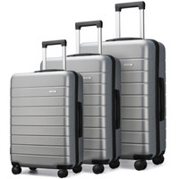 SEPTWOLVES 七匹狼 双杆万向轮拉杆箱旅行箱登机箱 QPL810131-B20 银色 20英寸