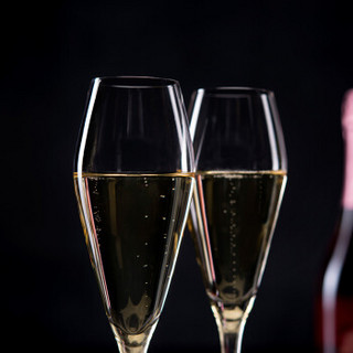 洁雅杰高脚酒杯无铅玻璃香槟杯酒杯套装(237ml)纯手工吹制水晶香槟杯 2支装