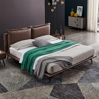 A家家具 床 卧室框架双人床 意式纯色软靠床（三色可选 留言客服）1.5米单床 DA0151