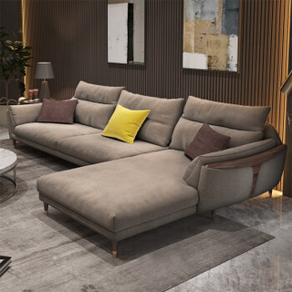 A家家具 沙发 轻奢意式简约布艺沙发 北欧可拆洗组合沙发（三色可选 留言客服）三+中+右贵妃 DB1578
