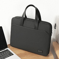 Mexican 稻草人 电脑包男女14英寸笔记本证件收纳包商务旅行通勤包内胆手提包三用6941237344977黑色