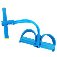 红双喜DHS脚蹬拉力器 仰卧起坐弹力带家用扩胸臂力器健腹瘦肚子拉力带力量训练拉力绳运动健身器LLQ501 蓝色