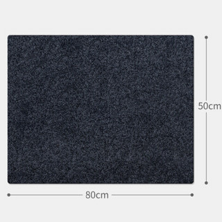 FOOJO 地垫 吸水防滑门垫厨房防油垫进门蹭脚垫 50*80cm素色灰