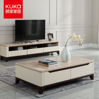 顾家家居 KUKA 电视柜 天然大理石现代简约客厅家具PTDK003【45天发货】 电视柜【2000*400*460】 组装