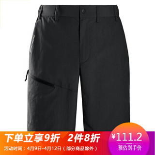 骆驼户外（CAMEL）休闲短裤透气排汗纯色休闲五分裤男 A0S2YS130 黑色 M