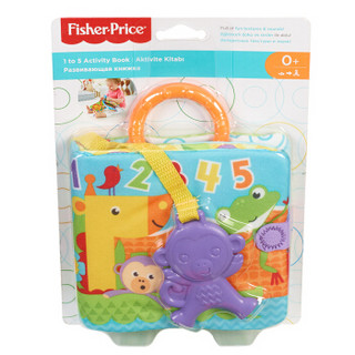 费雪（Fisher-Price）婴幼儿布书 缤纷动物学习布书FGJ40  宝宝布书启蒙学习益智玩具