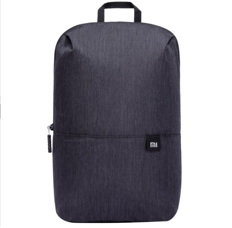 mi 小米 炫彩拉链男女高中生休闲双肩背包 1100842 黑色