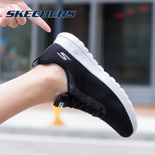 SKECHERS 斯凯奇 女士休闲运动鞋 15641 黑色/白色 37