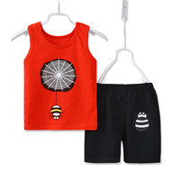 口袋虎 儿童背心短裤套装