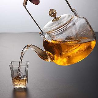 Prointxp普智 锤纹耐高温 玻璃提梁壶 650ml