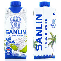 SANLIN 三麟 泰国进口三麟天然椰子水含电解质水NFC果汁330ml包邮