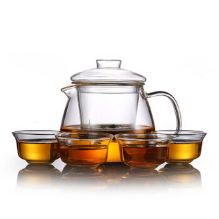 尚帝（shangdi）玻璃茶具套装旅行茶具便携包户外简约茶壶迷你创意一壶四杯功夫 收纳便携玻璃旅行套一壶四杯