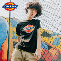 Dickies背面字母反光印花TEE 男士品牌logo小标短袖T恤DK006521 黑色 L