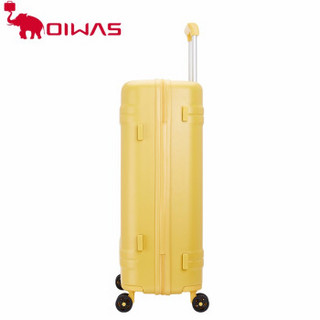 OIWAS 爱华仕 双杆万向轮拉杆箱旅行箱登机箱 OCX6611 黄色 20英寸
