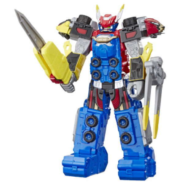 男孩女孩儿童玩具手办礼物礼盒 恐龙战队10英寸机甲兽公仔 蓝衣战士 e