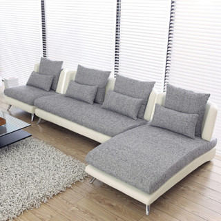 A家家具 沙发 欧美懒人沙发自由组合沙发 美式布艺沙发（双色可选 留言客服）单人+双人+贵妃位 ADC-046