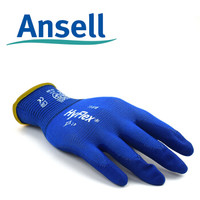 安思尔（Ansell ）11-818 劳保手套丁腈涂层 透气工作手套 浸胶耐油防滑耐磨耐用手套 8码 12副/打