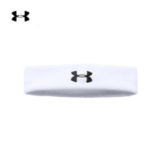 安德玛 官方 UA Performance 男子 运动头带 Under Armour-1276990 白色100 均码