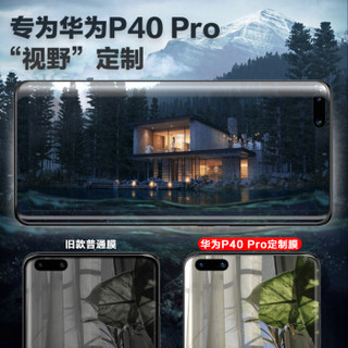 朗客 华为P40Pro/Pro+钢化膜【9D热弯曲面】全屏覆盖手机钻石保护膜高清玻璃防爆抗指纹隐形膜非华为P30Pro