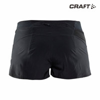 CRAFT 夸夫特 Essential女款轻量透气排汗带内衬短裤 训练健身跑步休闲运动短裤 黑色女款2寸1904777 XS