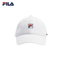 FILA斐乐2018 W系列男女通用帽子冬季新款休闲运动时尚潮流棒球帽鸭舌帽 标准白-WT XS