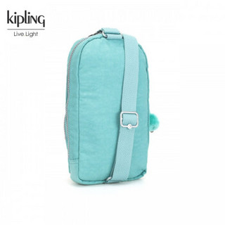 Kipling女款帆布轻便斜跨单肩手提时尚潮流胸包背提包|BLAKE 深绿松石色