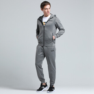 KELME卡尔美秋季休闲运动套装连帽夹克跑步运动服3981513 深蓝 2XL