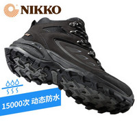 Nikko登山鞋男高帮户外鞋新品日高男士徒步鞋防水防滑爬山鞋夏季 黑色 42