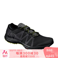 萨洛蒙（Salomon） 男款户外轻便透气溯溪鞋 沙滩鞋 CROSSAMPHIBIAN 黑色394709 UK6.5(40)