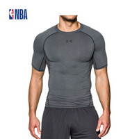 NBA UNDER ARMOURUA Armour运动短袖紧身衣男1257468 090碳灰 3XL